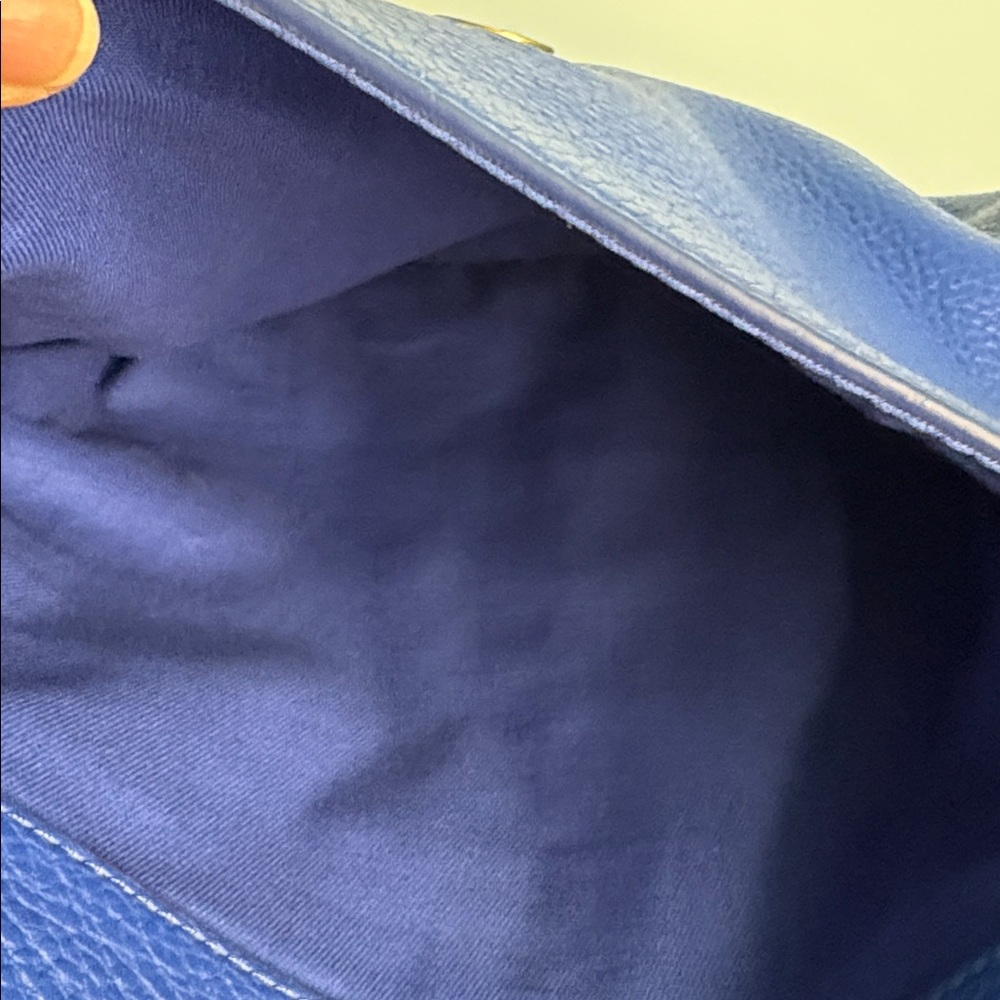 Fossil Blue Leather Preston Crossbody Bag - Picture 10 of 12